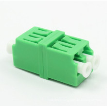 LC/APC Green Duplex Symmetrical Fiber Optical Adapter Without Flange